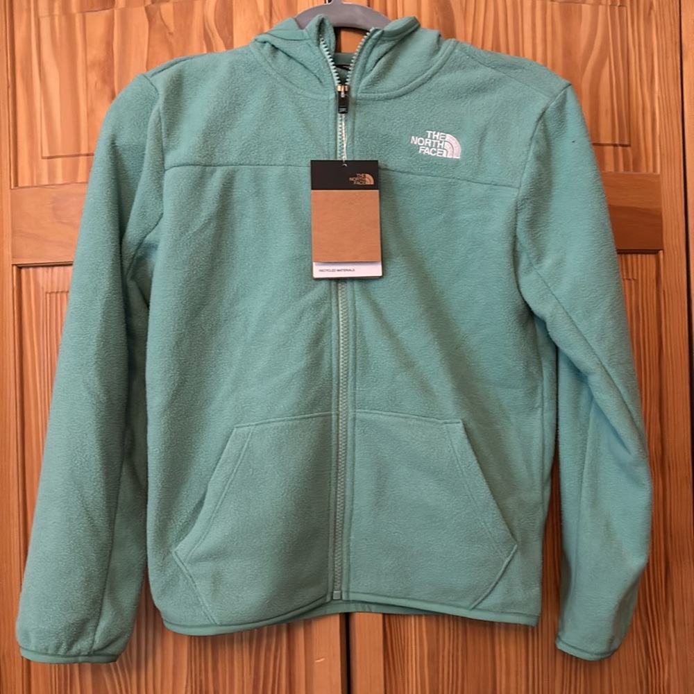 The North Face Girls size L/12 full zip up fleece NEW WITH TAGS
